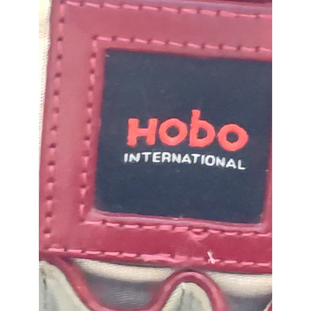 HOBO International Leather Shoulder Bag Large Cranberry Red Tote Handbag Purse
